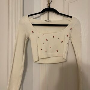 Zara xs long sleeve cropped top